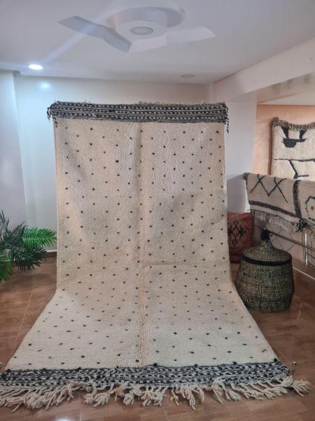 White Sanmir Marokkaans handgemaakt tapijt